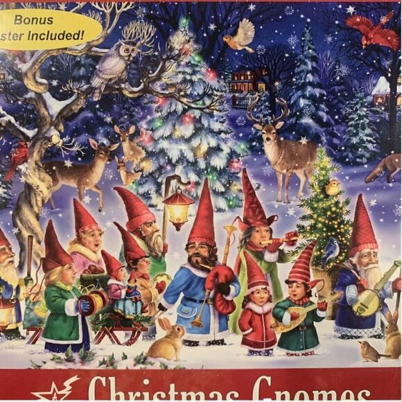 Christmas gnomes jigsaw puzzle vermont christmas company randy wollenmann 500 pc - Picture 2 of 10